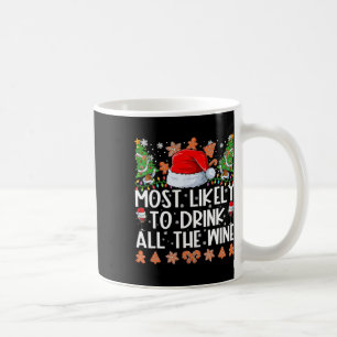Caneca De Café Provavelmente Beber Toda A Paja De Natal Da Famíli