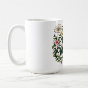 Caneca De Café Provavelmente Pensando Demais Estética Botânica Fl