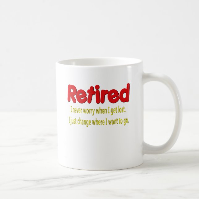 Caneca De Café Provérbio engraçado aposentado (Direita)
