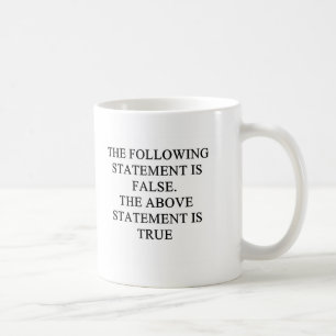 Caneca De Café provérbio verdadeiro falso da lógica