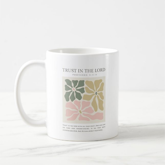 Caneca De Café Provérbios 3:5-6 Confie no Senhor (Esquerda)