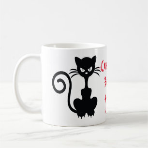 Caneca De Café Provérbios irritados do gato preto
