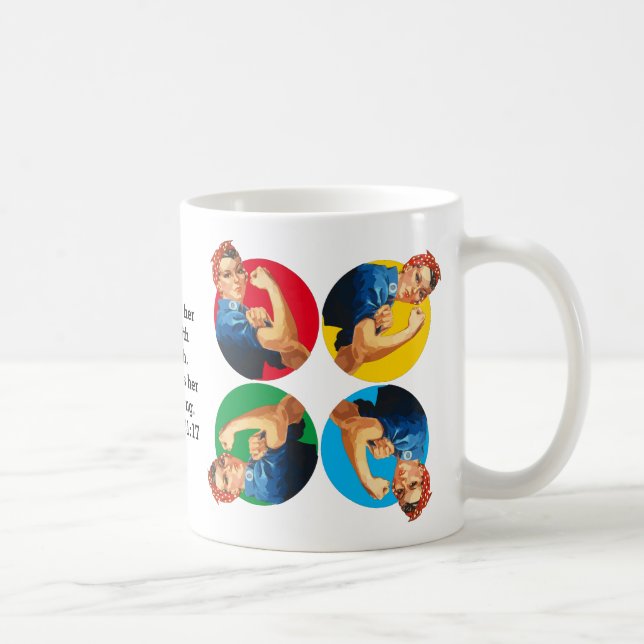 Caneca De Café Proverbos ROSIE RIVETER 31 (Direita)