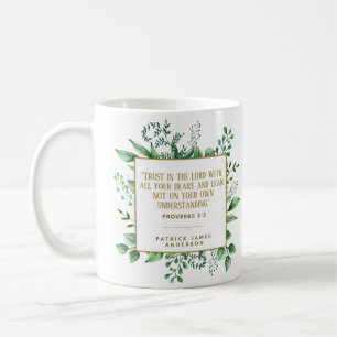 Caneca De Café Proverbs 3:5 Confiança no Lord Custom Christian