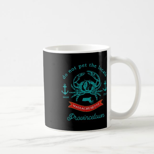 Caneca De Café Provincetown Cape Cod M Pesca de Caranguejo Férias (Direita)
