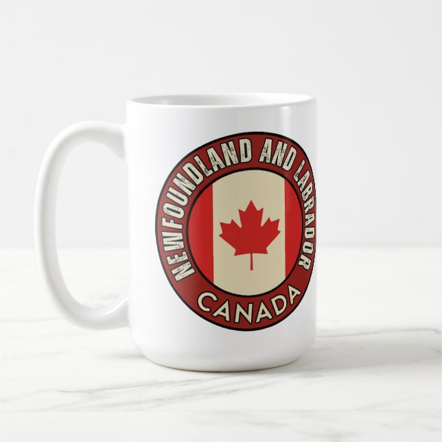 Caneca De Café Província de Newfoundland e Labrador Canadá (Esquerda)