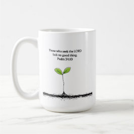 Caneca De Café Psalm 34:10 Christian Bible Mug Encouragement Gift