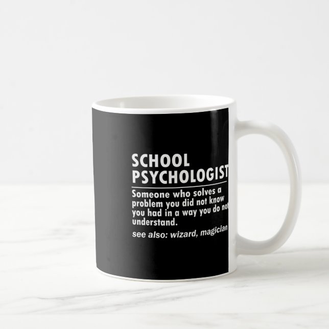 Caneca De Café Psicóloga Definição De Volta À Diversão Escolar (Direita)