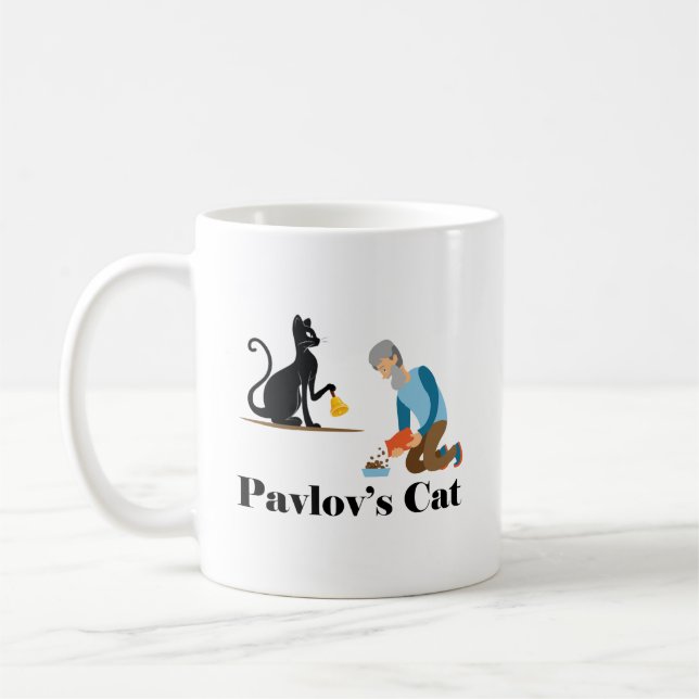 Caneca De Café Psicologia Gata de Pavlov (Esquerda)