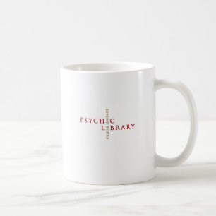 Caneca de café psíquico da biblioteca