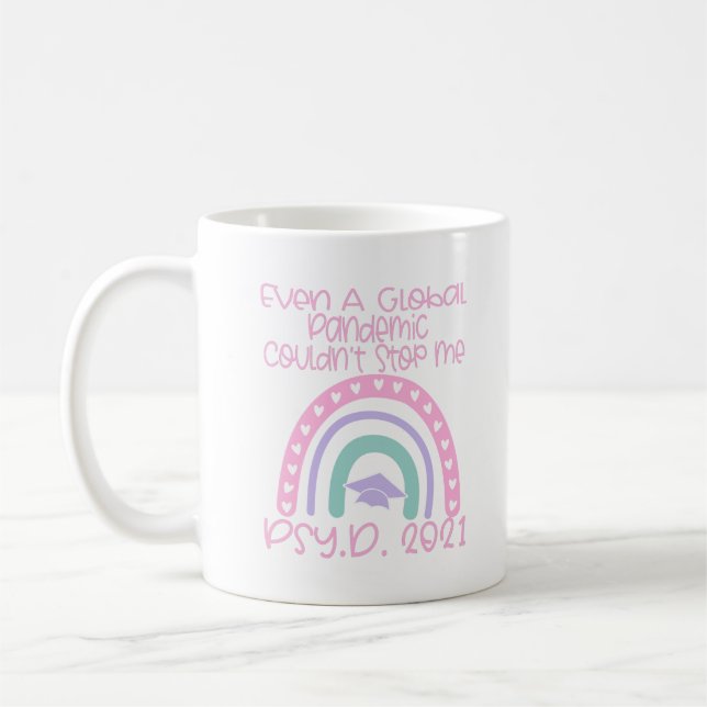 Caneca De Café PsyD Graduation Psychologista 2021 (Esquerda)