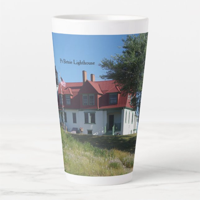 Caneca de Café Pt Betsie Lighthouse Latte (Frente)
