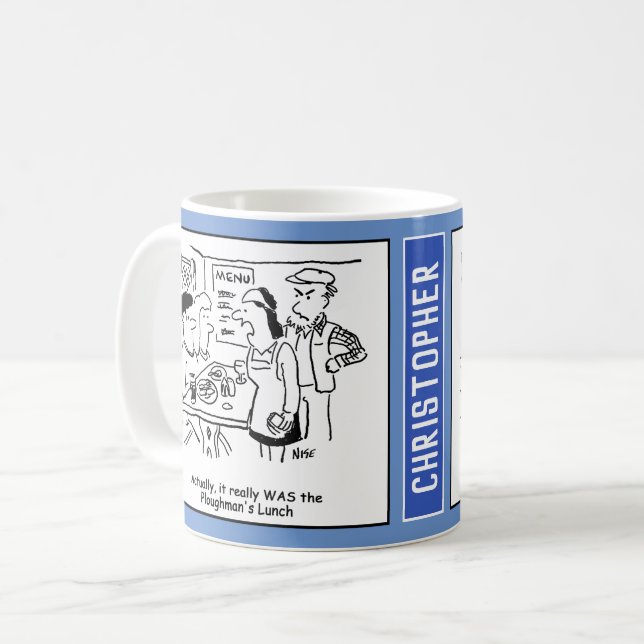 Caneca De Café Pub do Campo com Almoço do Plowman. (Frente Esquerda)