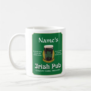 Caneca De Café Pub Mug Personalizado Irlandês