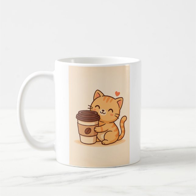 Caneca De Café Publicações de gato fofos (Esquerda)