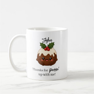 Caneca De Café Pudim de Natal Kawaii Presente personalizado engra