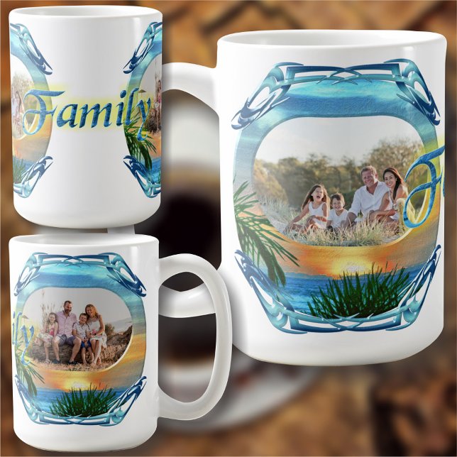 Caneca De Café Puerto Family Sunset 1557 (Criador carregado)