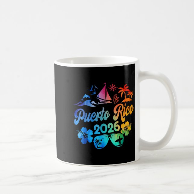 Caneca De Café Puerto Rico 2026 Vacation Beach Tie Dye Trip Summe (Direita)