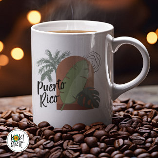 Caneca De Café Puerto Rico BOHO Tropical
