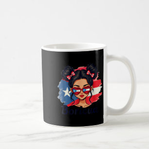 Caneca De Café Puerto Rico Herança Hispânica Coqueiro Desgrenhado