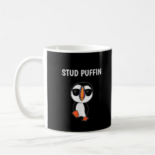 Caneca De Café Puffim Estudioso Pássaro Engraçado