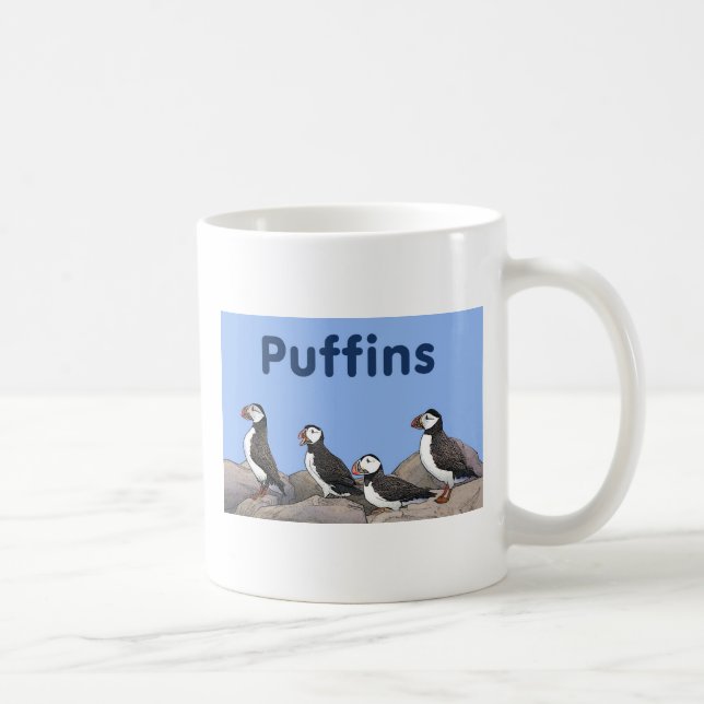 Caneca De Café Puffins Atlântico (Direita)
