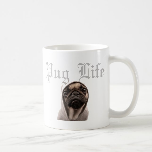 Caneca De Café Pug (Direita)