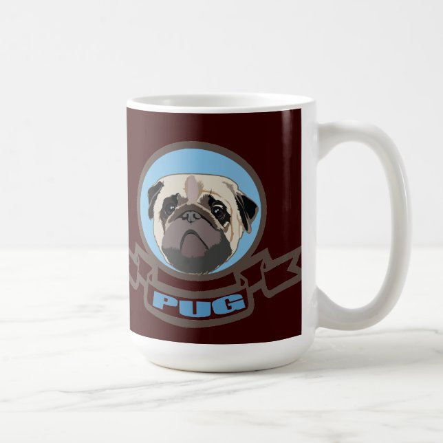 Caneca De Café Pug (Direita)