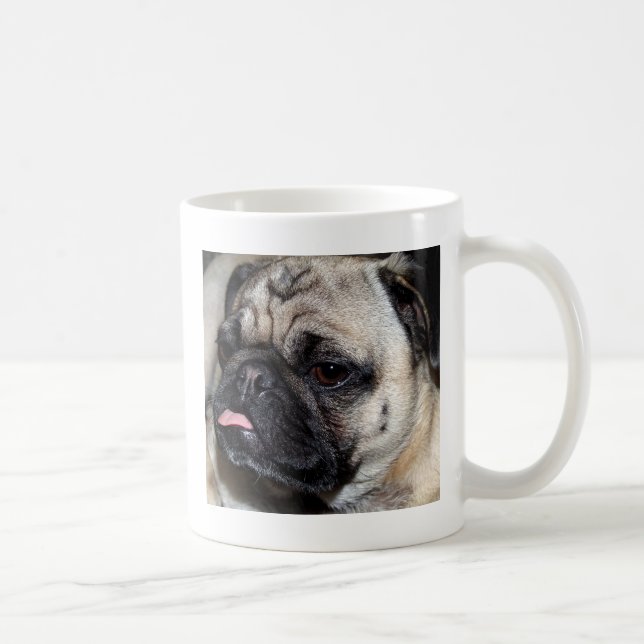 Caneca De Café Pug (Direita)
