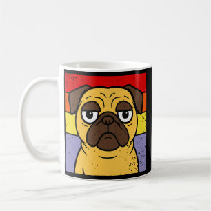 Caneca De Café Pug Antigo Humor Sarcástico Amante de Cachorro Bob