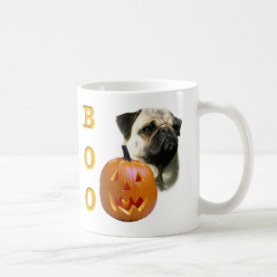Caneca De Café Pug Boo Revestido Fawn