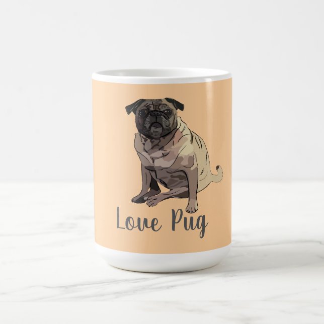 Caneca De Café Pug de Amor (Centro)