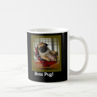 Caneca De Café Pug do chefe!