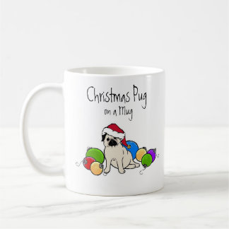 Caneca De Café pug do Natal