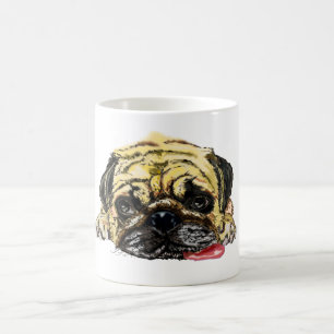 Caneca De Café Pug Dog Mug Engraçado
