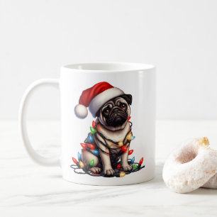 Caneca De Café Pug Dog Puppy Natal