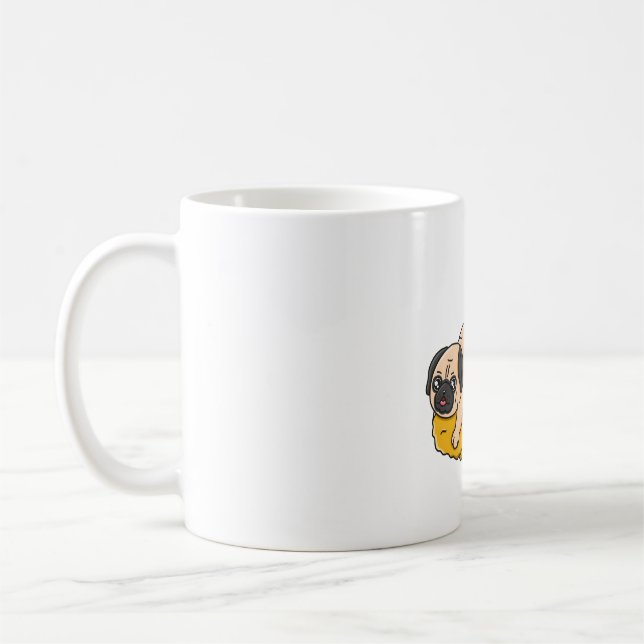 Caneca De Café Pug e Tempura (Esquerda)