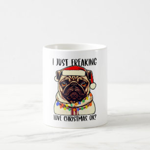 Caneca De Café Pug I Simplesmente Pregando O Amor O Natal Ok Pug