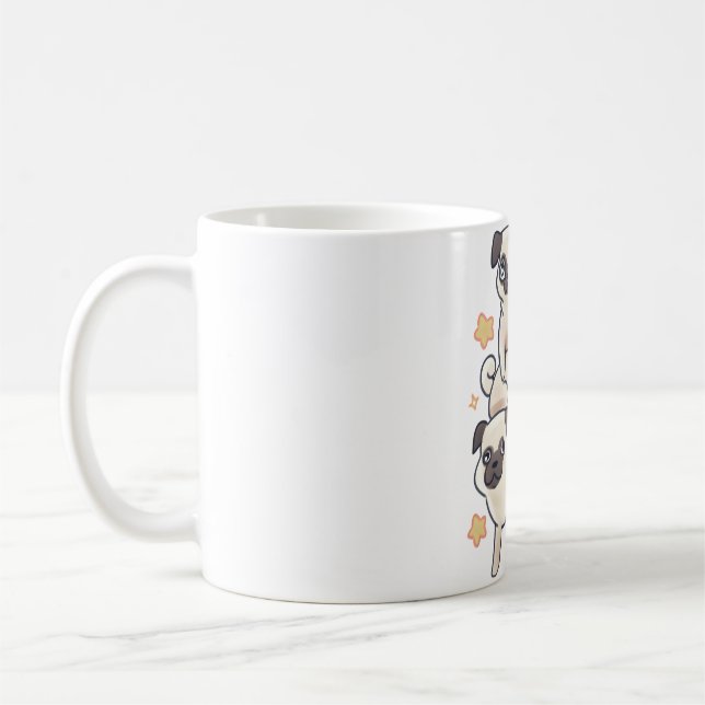 Caneca De Café Pug Magic (Esquerda)