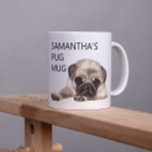 Caneca De Café Pug Mug Monograma Nome Watercolor dog<br><div class="desc">Este design pode ser personalizado na área fornecida pela alteração da foto e/ou do texto. Ou pode ser personalizado escolhendo o clique para personalizar outra opção e excluir ou alterar a cor do plano de fundo, adicionar texto, alterar a cor ou o estilo do texto ou excluir o texto de...</div>