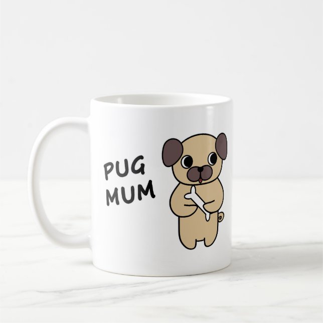 Caneca de café PUG MUM (Esquerda)