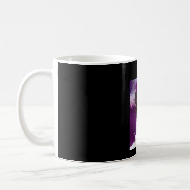 Caneca De Café Pug Portrait Art Cute Pug (Esquerda)
