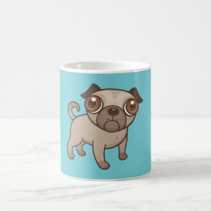 Caneca De Café Pug Puppy Cartoon
