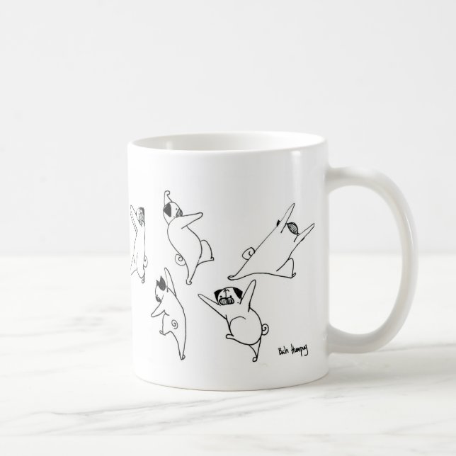 Caneca De Café Pugs da dança (Direita)