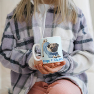 Caneca De Café Pugs e beijos