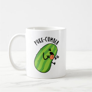 Caneca De Café Puke-cumber Engraçado Pepino Pun
