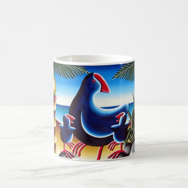 Caneca De Café Pukekos & Nikau (Centro)