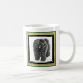 Caneca De Café Puli Puppy Art de Glenda Harlan