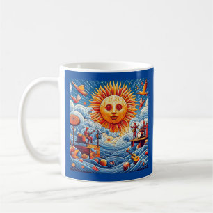 Caneca De Café Pulmão do Oceano Solto: Arte Vibrante no Festival 