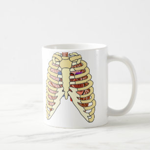 Caneca De Café Pulmões & coração da caixa torácica